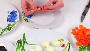 Zobacz jak zrobić oryginalną dekorację na każdy stół używając marchewek i jajek.